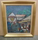 Hubert DE VRIES, op de carrousel, Antiek en Kunst, Kunst | Schilderijen | Klassiek, Ophalen of Verzenden