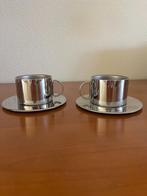 Dubbelwandige RVS espressokopjes (Italwaber) jaren '90, Huis en Inrichting, Ophalen, Overige materialen, Zo goed als nieuw, Overige stijlen