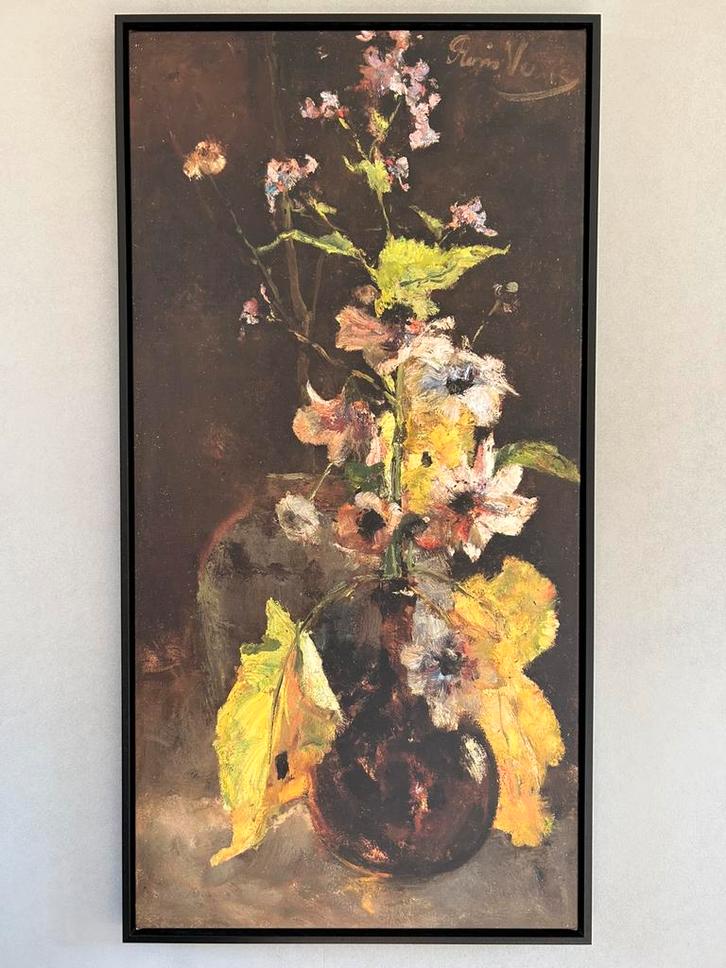 Groot schilderij, print op canvas, baklijst, Werkaandemuur, Antiek en Kunst, Kunst | Schilderijen | Klassiek, Ophalen