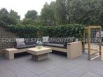 Goedkope loungeset Loungebank buiten Loungeset hout, Tuin en Terras, Tuinbanken, Ophalen of Verzenden, Nieuw, Hout