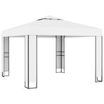 Paviljoen 3x3 partytent wit taupe + LED-slinger GRTS BEZORGD, Tuin en Terras, Partytenten, Verzenden, Minder dan 4 meter, Nieuw