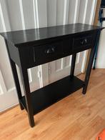 Houten sidetable met lades | Zwarte lak, Huis en Inrichting, Tafels | Sidetables, Ophalen, 100 tot 150 cm, Zo goed als nieuw, 25 tot 50 cm