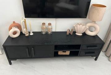 Tv kast en kast set mango hout zwart urban sofa