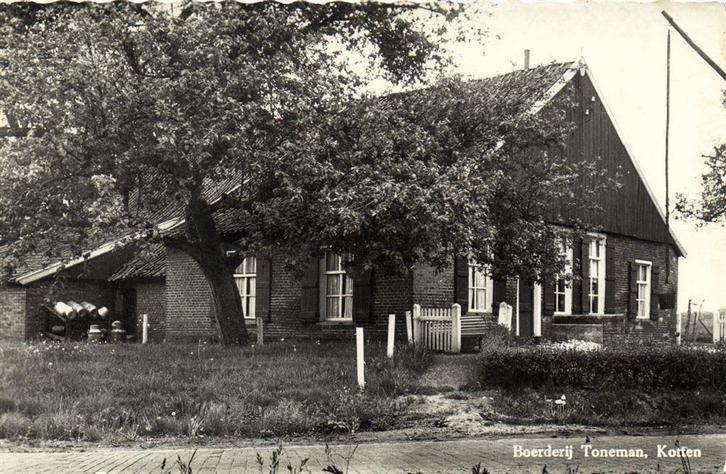 Boerderij Toneman, Kotten - 1973 gelopen, Verzamelen, Ansichtkaarten | Nederland, Ongelopen, Drenthe, Voor 1920, Ophalen of Verzenden