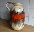 Scheurich 484-27 vintage vaas oranje beige West-Germany, Gebruikt, Aardewerk of Porselein, Oranje, Ophalen of Verzenden