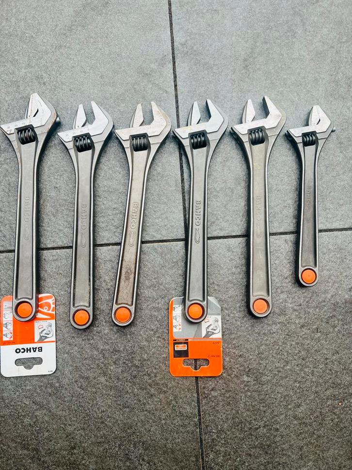 Bahco verstelbare moersleutels - set van 6, Doe-het-zelf en Verbouw, Gereedschap | Handgereedschap, Nieuw, Ophalen of Verzenden