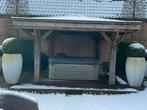 Luxe eikenhouten overkapping afmeting met zinken dak, Ophalen of Verzenden, Zo goed als nieuw, Tuinpaviljoen