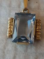 Jourdan&Kolmar ketting met grote Aquamarijn steen, Sieraden, Tassen en Uiterlijk, Antieke sieraden, Ophalen of Verzenden, Overige materialen