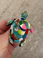 Broche vis zeepaardje schildpad, Met strass, Overige materialen, Minder dan 4 cm, Nieuw