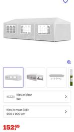 Partytent 9x3 wit nieuw in doos, Ophalen of Verzenden, Zo goed als nieuw, Minder dan 5 meter