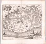 Deventer. Plattegrond door Harrewijn ca. 1750, Antiek en Kunst, Kunst | Etsen en Gravures, Ophalen of Verzenden