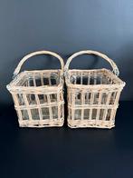 2 Rieten Windlichten - Zeer Goede Staat!, Huis en Inrichting, Ophalen of Verzenden, Zo goed als nieuw, Vierkant, Riet