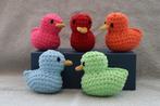 Eend - zelfgehaakte knuffel / sleutelhanger, Ophalen of Verzenden, Nieuw, Haken, Overige typen