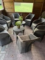Loyd Loom tuinset 8 personen, Tuin en Terras, Ophalen, Overige materialen, Gebruikt, Bijzettafel
