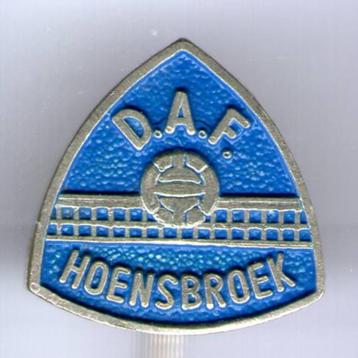DAF Hoensbroek blauw op zilverkleurig auto speldje ( A_213 ) beschikbaar voor biedingen