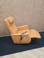 Prominent sta op stoel ACCU leer relax fauteuil lende oker, Minder dan 75 cm, Leer, Ophalen of Verzenden, Zo goed als nieuw