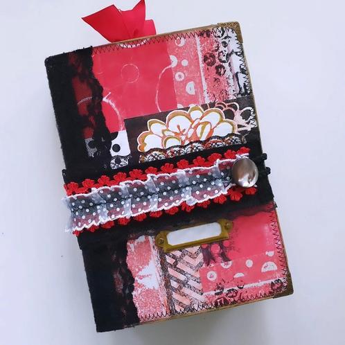 'Scarlett' handgemaakte A5 junk/art journal INCL. VERZENDING, Hobby en Vrije tijd, Scrapbooking, Zo goed als nieuw, Overige merken