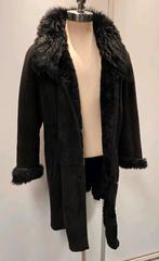 Lange dames lammy coat mantel - maat 40 / ruim - lamsvacht, Maat 38/40 (M), Zwart, Arma, Ophalen of Verzenden