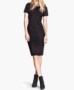 H&M zwarte sexy knielange getailleerde kokerjurk jurk S, H&M, Zwart, Nieuw, Ophalen of Verzenden