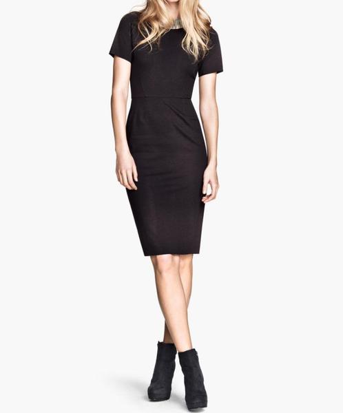 H&M zwarte sexy knielange getailleerde kokerjurk jurk S, Kleding | Dames, Jurken, Nieuw, Maat 36 (S), Zwart, Knielengte, Ophalen of Verzenden