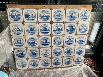 Antieke Hollandse Tegeltjes - Delfts Blauw beschikbaar voor biedingen