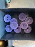 9 Paarse stoffen knopen - vintage look, Ophalen of Verzenden, Gebruikt, Knoop of Knopen