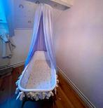 Prachtige Vintage Rotan Wieg met Zijden Hemel, Ophalen, Gebruikt, Wieg
