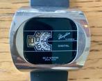 Kingston Vintage “Jump Hour” horloge, Swiss made., Sieraden, Tassen en Uiterlijk, Horloges | Heren, Gebruikt, Staal, Polshorloge