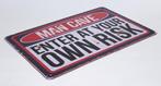 Man Cave enter at your own risk reclamebord van metaal deco, Huis en Inrichting, Woonaccessoires | Tekstborden en Spreuken, Info@deconoord.nl