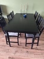 Eettafel incl stoelen - Ingatorp - Stefan - Ikea, Ophalen, 100 tot 150 cm, Zo goed als nieuw, 150 tot 200 cm