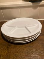 4 vintage witte melamine royale fondue gourmet borden ZGAN, Ophalen of Verzenden, Gebruikt