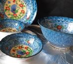 Brocante Japanse Pauw schaaltjes en een kom GERSERVEERD, Ophalen of Verzenden