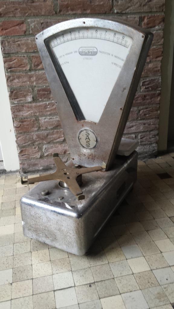 Sast Utrecht - Oude kruideniersweegschaal / winkelweegschaal, Antiek en Kunst, Curiosa en Brocante, Ophalen
