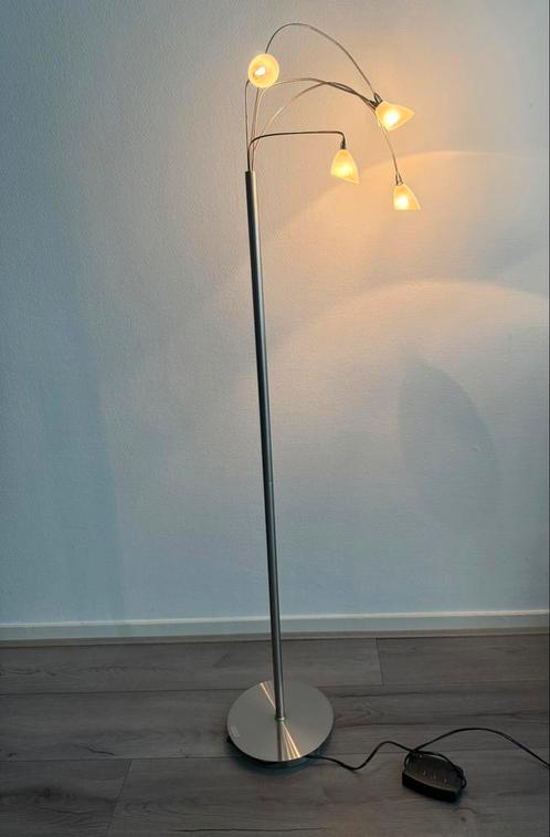 Jan des Bouvrie vloerlamp Boxford dimbaar, Huis en Inrichting, Lampen | Vloerlampen, Gebruikt, 150 tot 200 cm, Glas, Metaal, Ophalen
