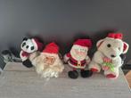 4 kerst pluche beestjes, Diversen, Kerst, Ophalen of Verzenden, Gebruikt