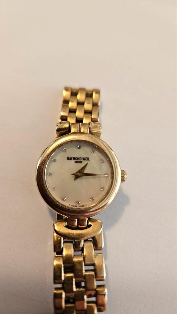 Raymond Weil Dameshorloge - Gouden band, Sieraden, Tassen en Uiterlijk, Horloges | Dames, Gebruikt, Overige merken, Staal, Ophalen of Verzenden