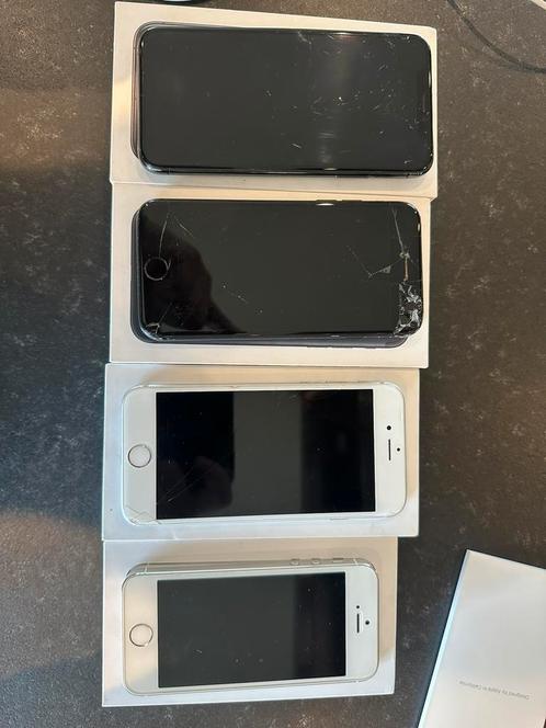 4 iPhones te koop; Xs 128GB, 7 128GB, 6s 16GB, 5s 64GB, Telecommunicatie, Mobiele telefoons | Apple iPhone, Gebruikt, Zonder abonnement