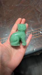 Groene Onyx Kat Beeldje, Ophalen of Verzenden