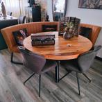Complete eettafel met bank, stoelen, kussentjes, Ophalen, Zo goed als nieuw