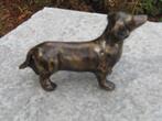 BRONZEN TECKEL / TEKKEL / hond, Ophalen of Verzenden, Nieuw, Hond of Kat, Beeldje of Figuurtje