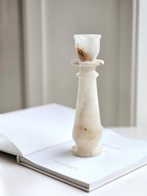 Onyx marmeren kandelaar, Huis en Inrichting, Woonaccessoires | Kandelaars en Kaarsen, Zo goed als nieuw, Minder dan 25 cm, Ophalen of Verzenden