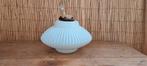 Vintage Art Deco Lampenkap - Ribbelglas, Huis en Inrichting, Lampen | Lampenkappen, Gebruikt, G, G, Wit