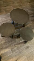 Salontafeltjes, Huis en Inrichting, Tafels | Salontafels, Minder dan 50 cm, Rond, Ophalen of Verzenden, Zo goed als nieuw