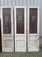 Prachtig antiek drieluik uit 1902 met glas in lood, Doe-het-zelf en Verbouw, Deuren en Horren, La belle porte, Jurgen.hoogenboezem@gmail.com