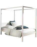 140 x 200 Hemelbed Pino - wit, Huis en Inrichting, Slaapkamer | Bedden, Ophalen, Wit, Tweepersoons, 140 cm