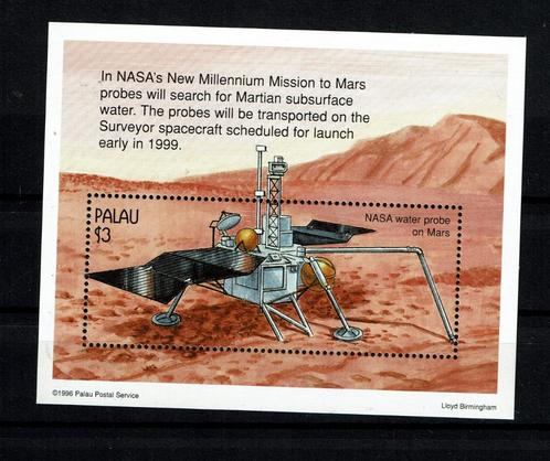 palau 1996 pf blok mars ruimtevaart space, Postzegels en Munten, Postzegels | Thematische zegels, Postfris, Overige thema's, Ophalen of Verzenden