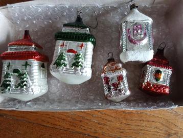 Prachtige antieke glazen kerstbal model lantaarn?? beschikbaar voor biedingen