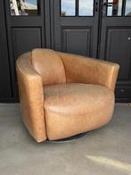 Lederen Aviator Fauteuil, Gebruikt, Industrieel Stoer, Ophalen of Verzenden, Metaal