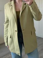 Zara olijfgroene linnen one breasted blazer met zakken, Zara, Ophalen of Verzenden, Zo goed als nieuw, Jasje