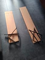 Wandplanken met Leren beugels, Ophalen of Verzenden, Zo goed als nieuw